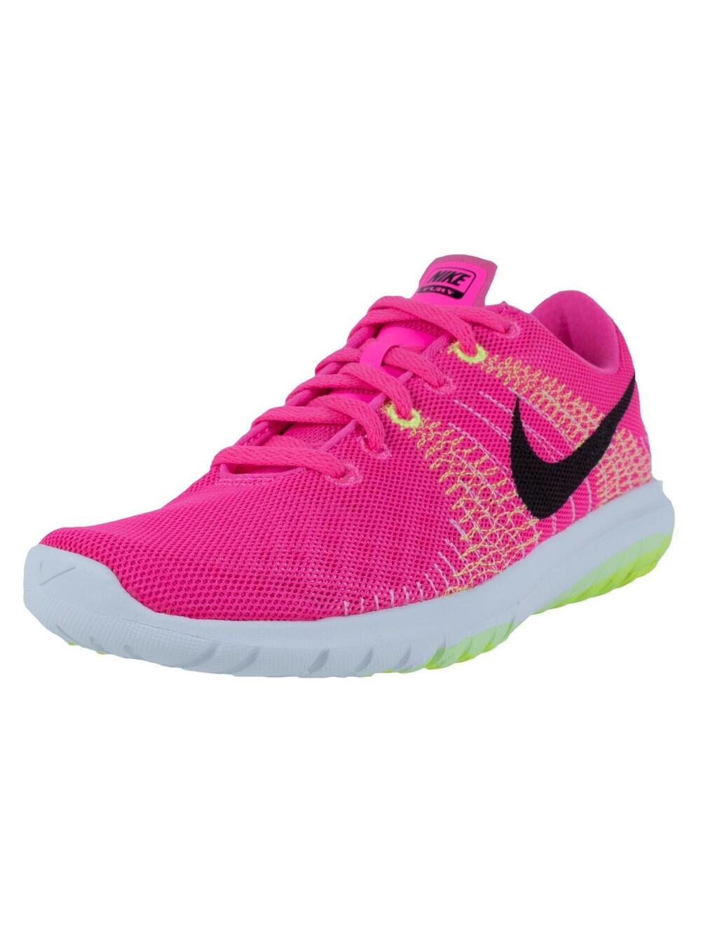 Nike Womens Flex Fury Sneakers Pink Pow Liquid Lime Vlt Running Shoe 8 Women NEW